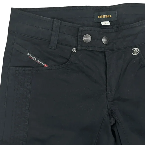 Diesel CIRYX-S Pantaloni Black Slim Fit Moto Utility Chino Pants Sz 26 NWT $189 - Picture 5 of 8